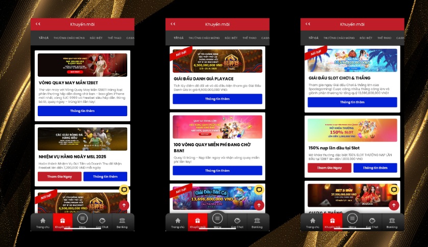 khuyến mãi 12BET hấp dẫn