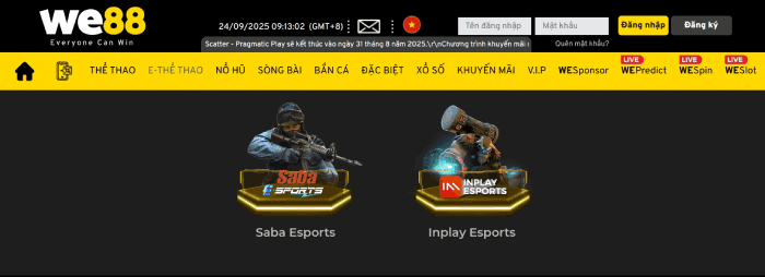 cá cược esport We88